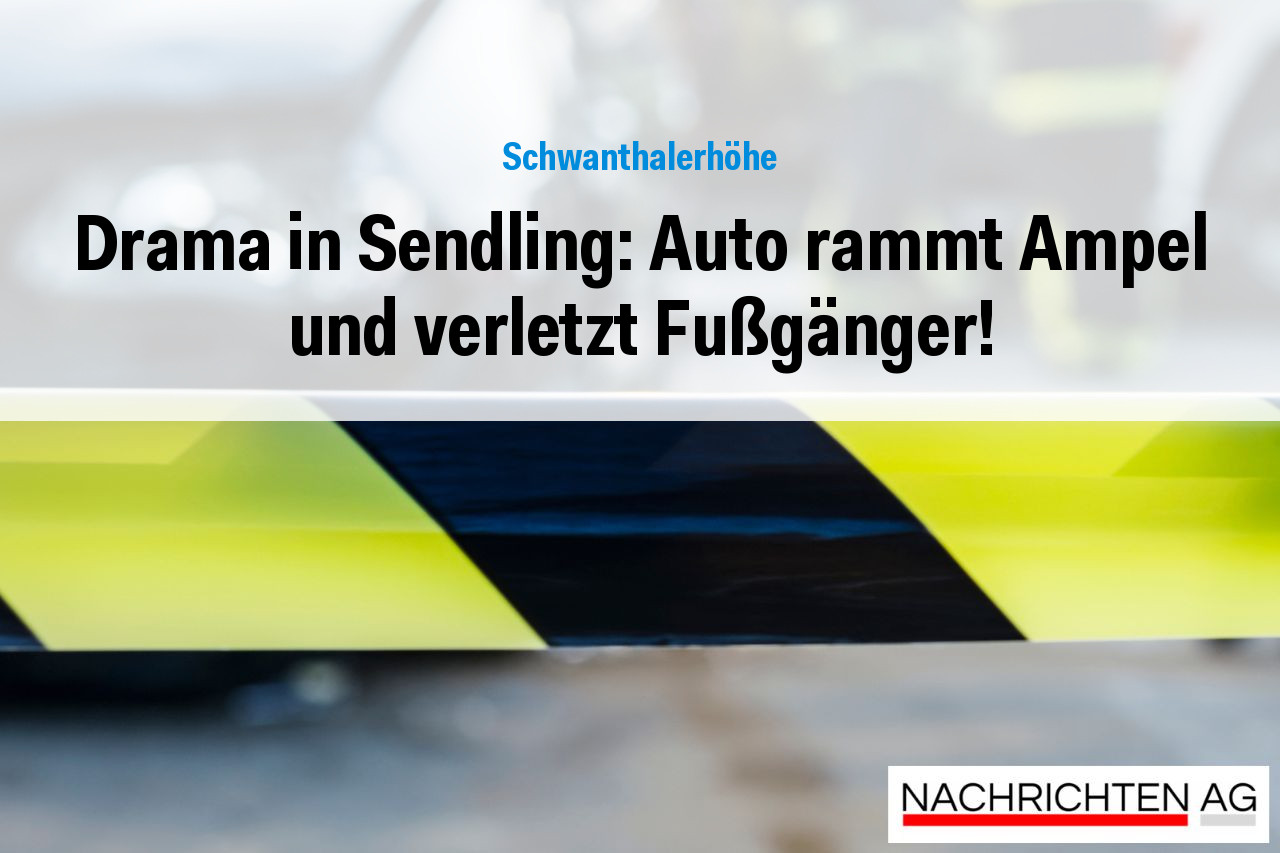 Drama in Sendling: Auto rammt Ampel und verletzt Fußgänger!