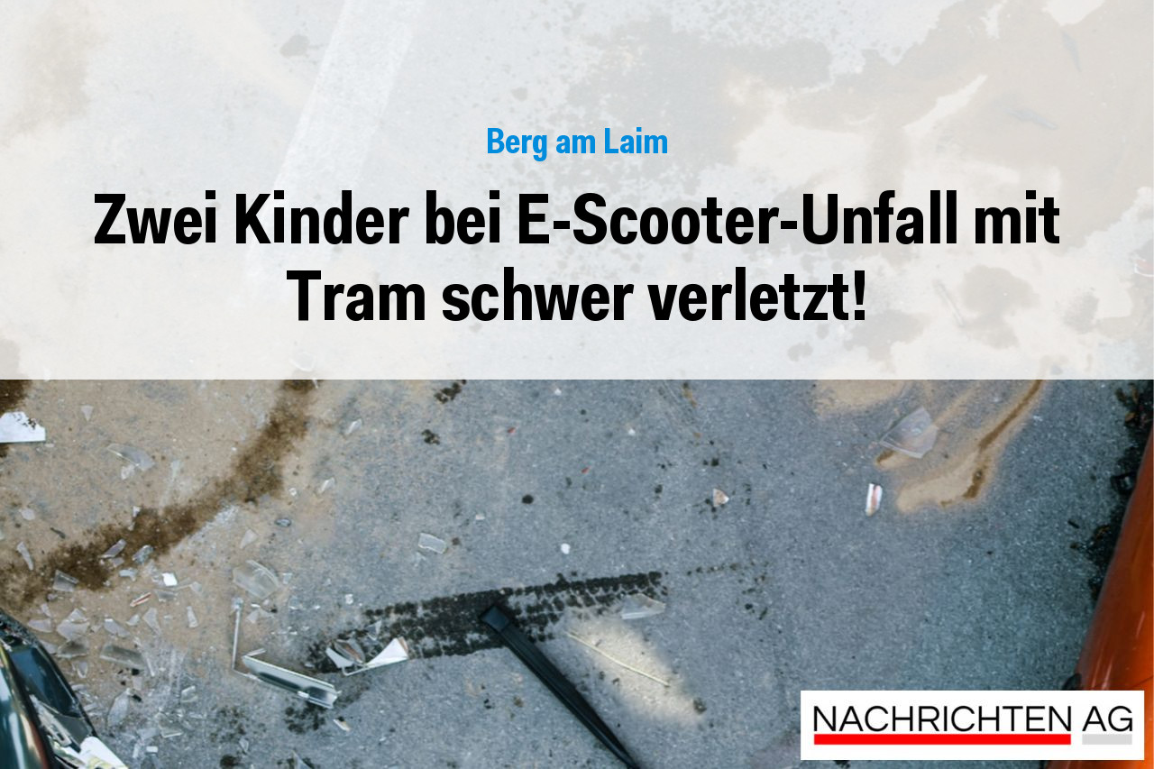 Zwei Kinder bei E-Scooter-Unfall mit Tram schwer verletzt!